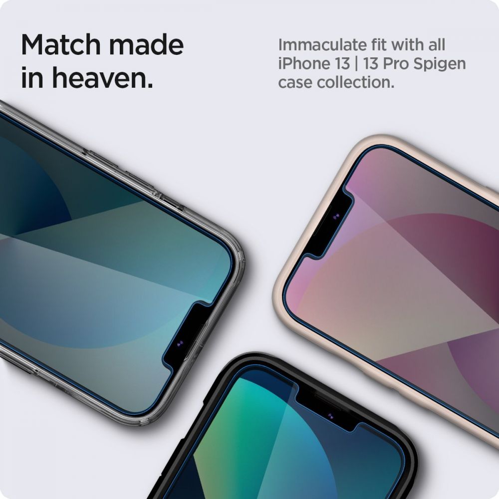 Spigen γυαλί προστασίας Glas.TR "EZ Fit" 2-pack για iPhone 13 Pro Max ιδιωτικότητα - Image 6