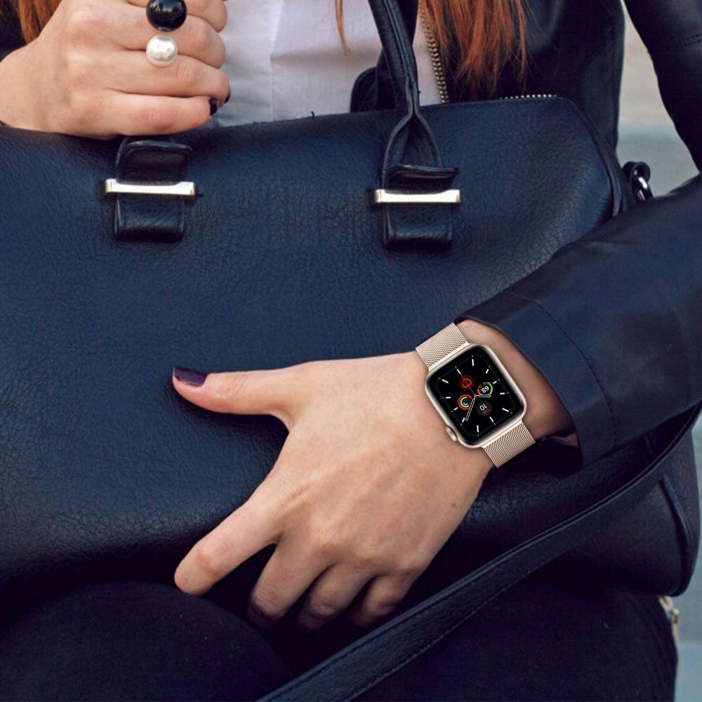 TECH-PROTECT Μιλανέζικη μπάντα - θήκη για Apple Watch 6 / 7 8 9 10 SE - Μαύρο - Image 5
