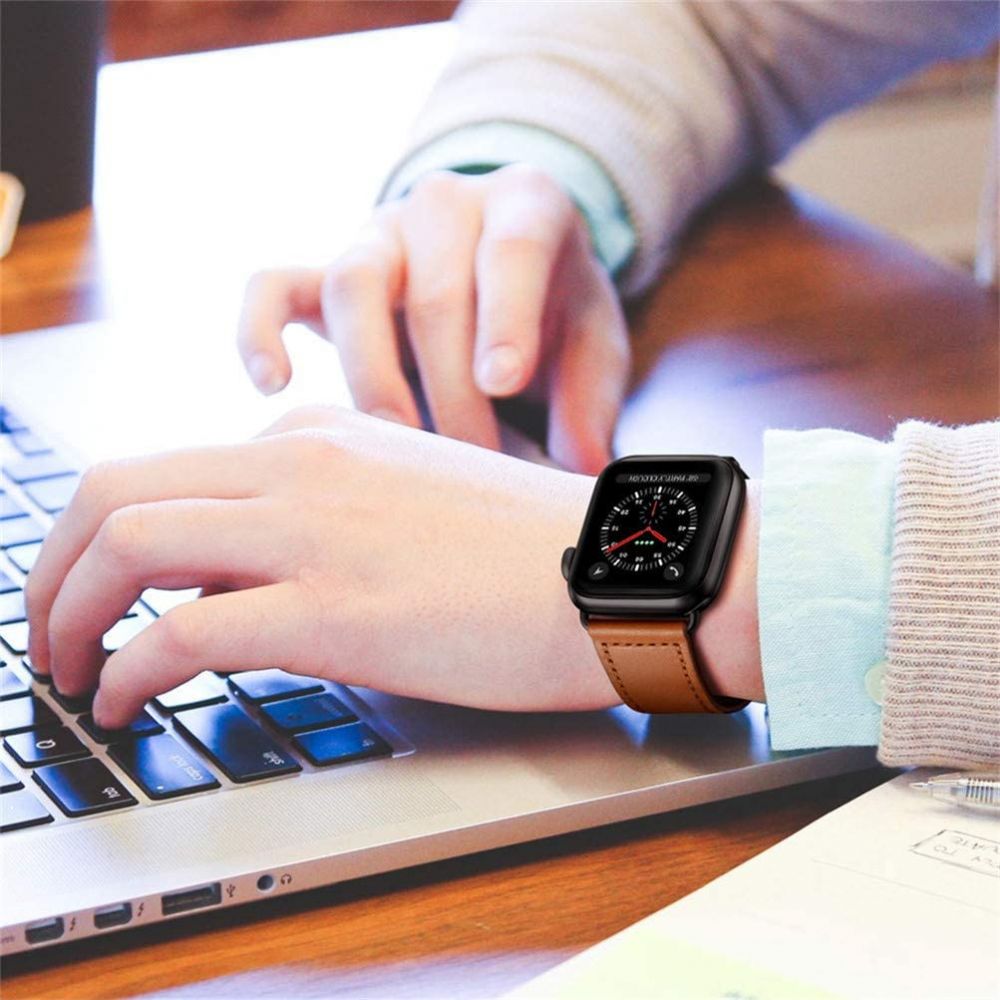 TECH-PROTECT Leatherfit - θήκη για Apple Watch 4 / 5 6 7 8 SE Ultra - Καφέ - Image 5