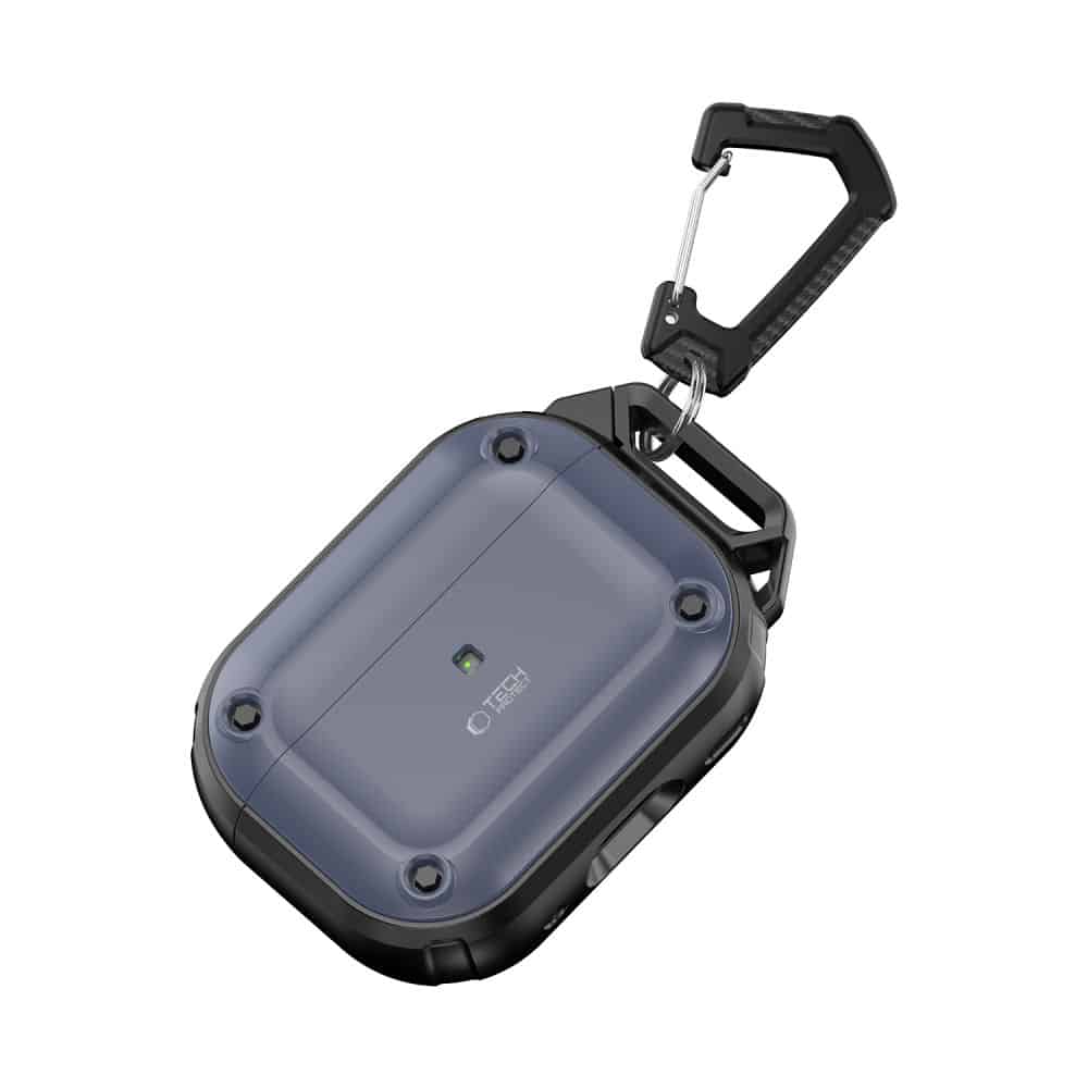 Tech-Protect Rough Hook Apple AirPods Pro 1 / 2 ατσάλινο μπλε - Image 5