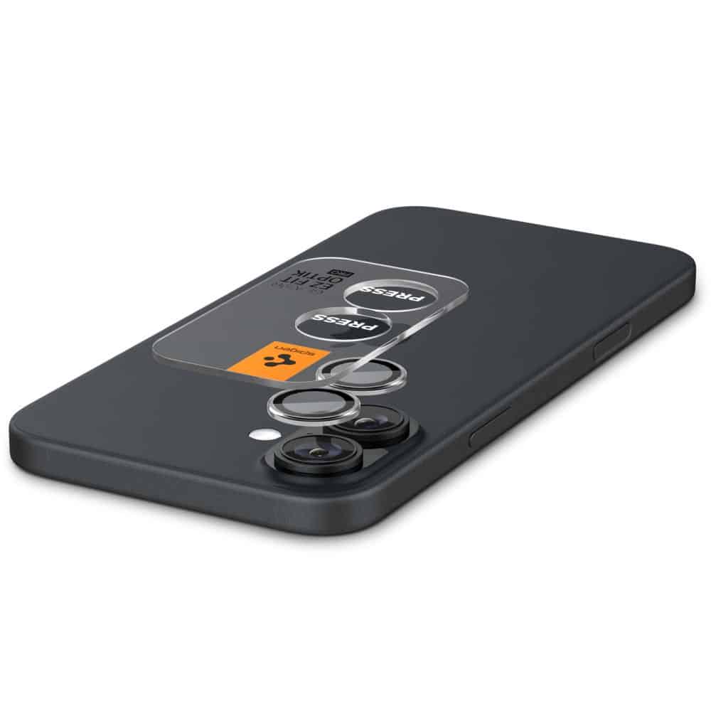 Spigen - Optik.tR EZ Fit Pro Camera Glass (2 pack) - iPhone 16 / iPhone 16 Plus - Clear - Image 5