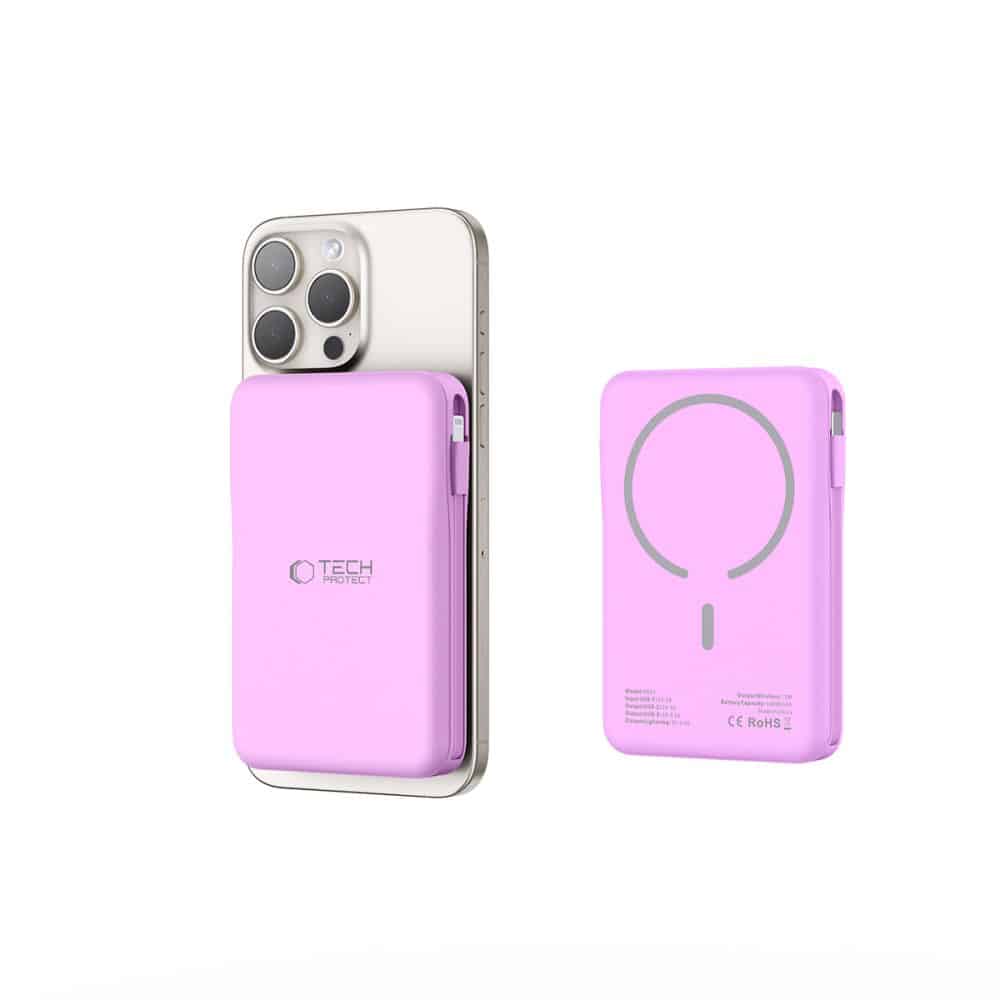 Tech-Protect PB31 Lifemag Magsafe power bank 10000mAh λεβάντα - Image 6