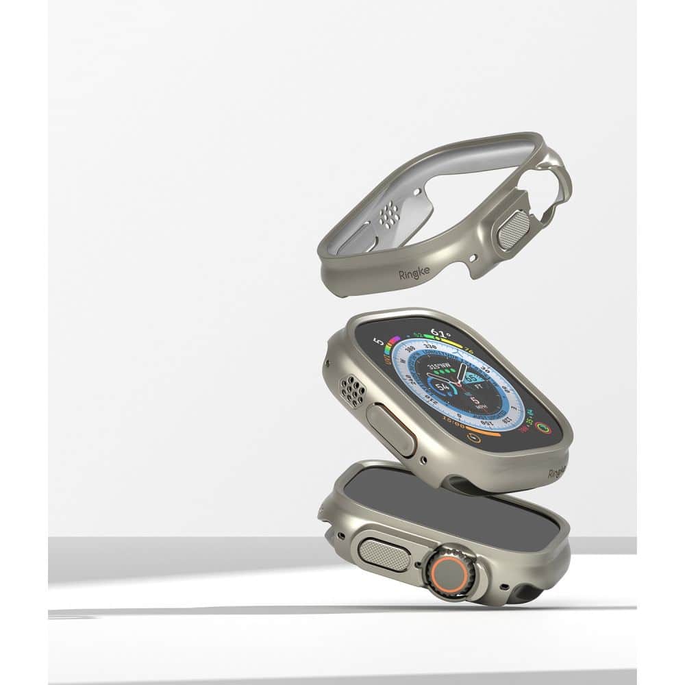 RINGKE Slim 2-pack Apple Watch Ultra 1 / 2 (49 mm) διαφανές & τιτάνιο γκρι - Image 6