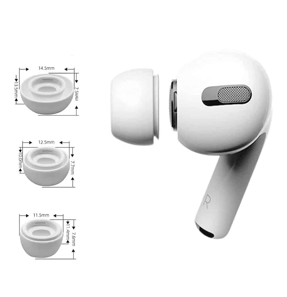 Tech-Protect ακουστικά 3-πακέτο Apple AirPods Pro 1 / 2 λευκό - Image 4