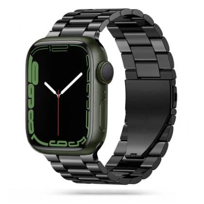 TECH-PROTECT ατσάλινο ρολόι - θήκη για Apple Watch 6 / 7 8 9 10 SE Ultra 1 2 - Μαύρο