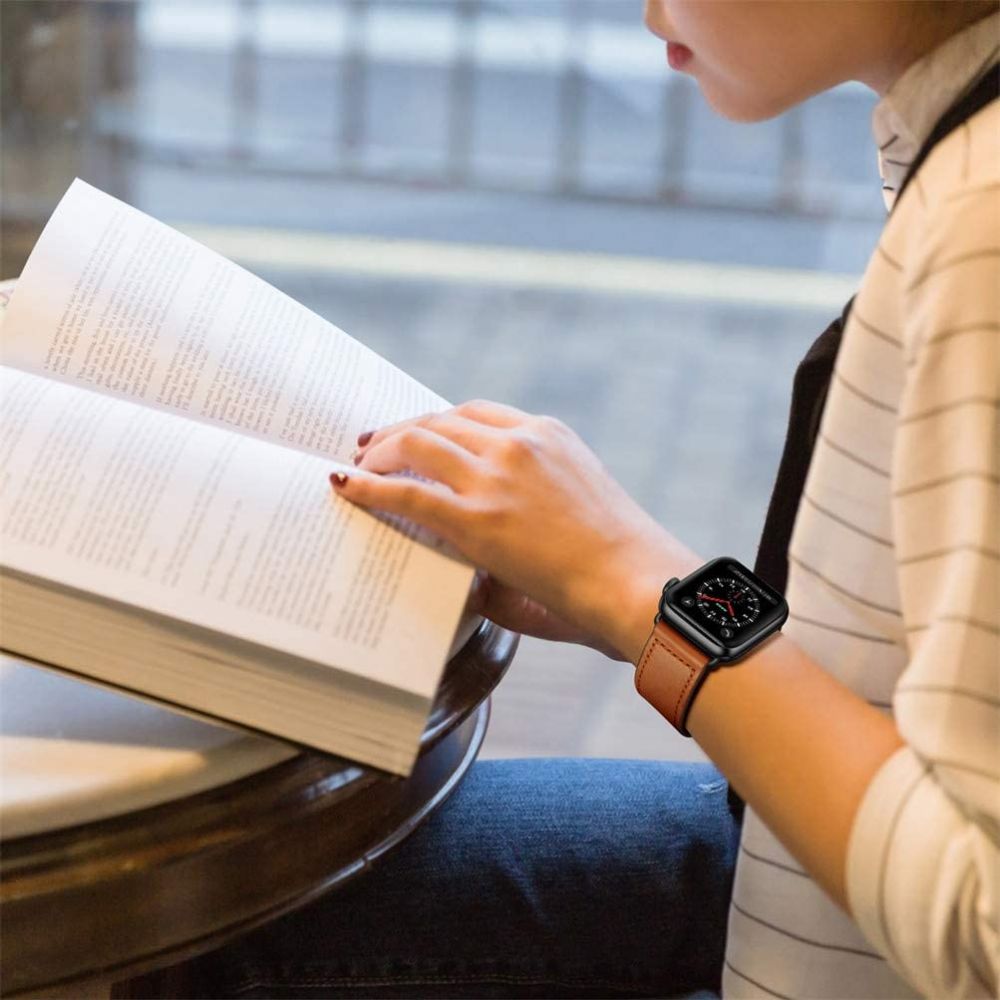 TECH-PROTECT Leatherfit - θήκη για Apple Watch 4 / 5 6 7 8 SE Ultra - Καφέ - Image 6
