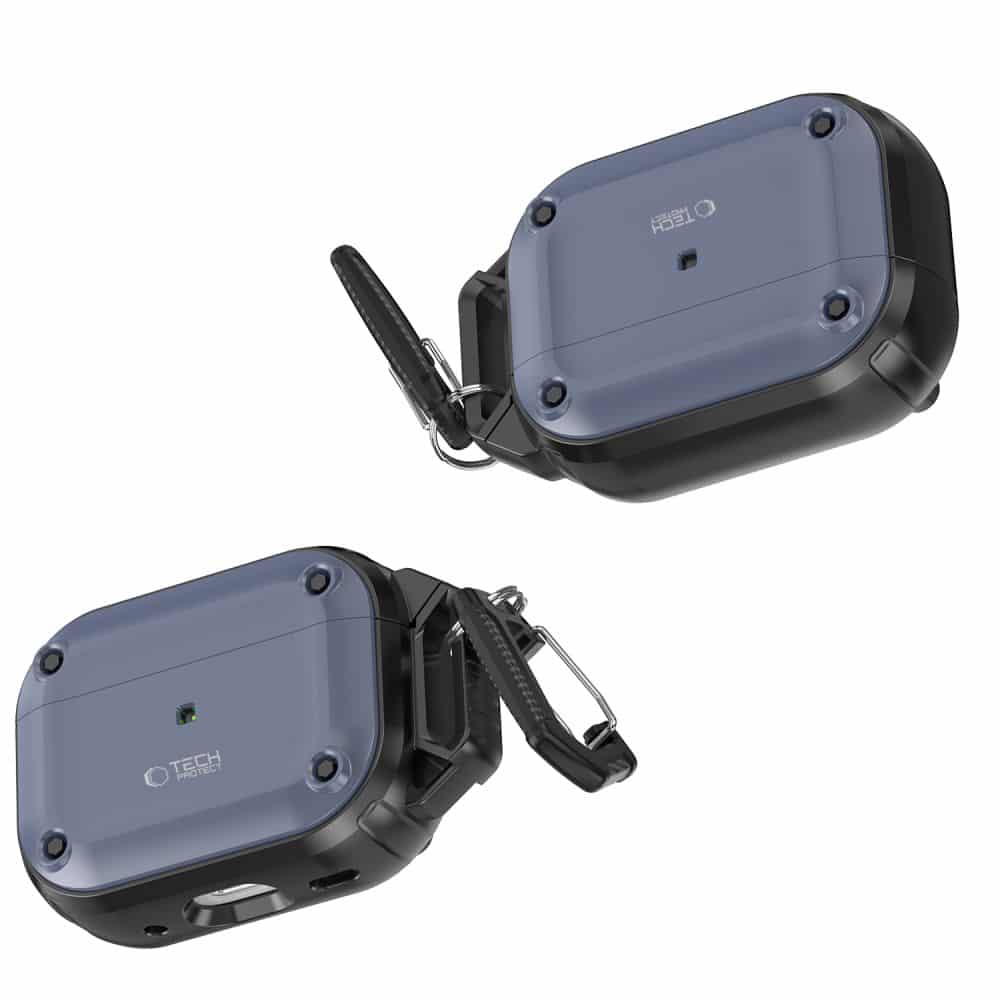 Tech-Protect Rough Hook Apple AirPods Pro 1 / 2 ατσάλινο μπλε - Image 6