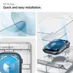 Spigen υβριδικό γυαλί Elite Shield "EZ Fit" 2-pack Apple Watch 10 (42 mm) διαφανές - Image 7