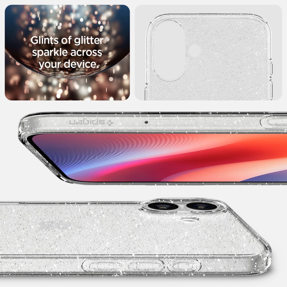Spigen Liquid Crystal Glitter - θήκη για Apple iPhone 16 - Διάφανο - Image 6