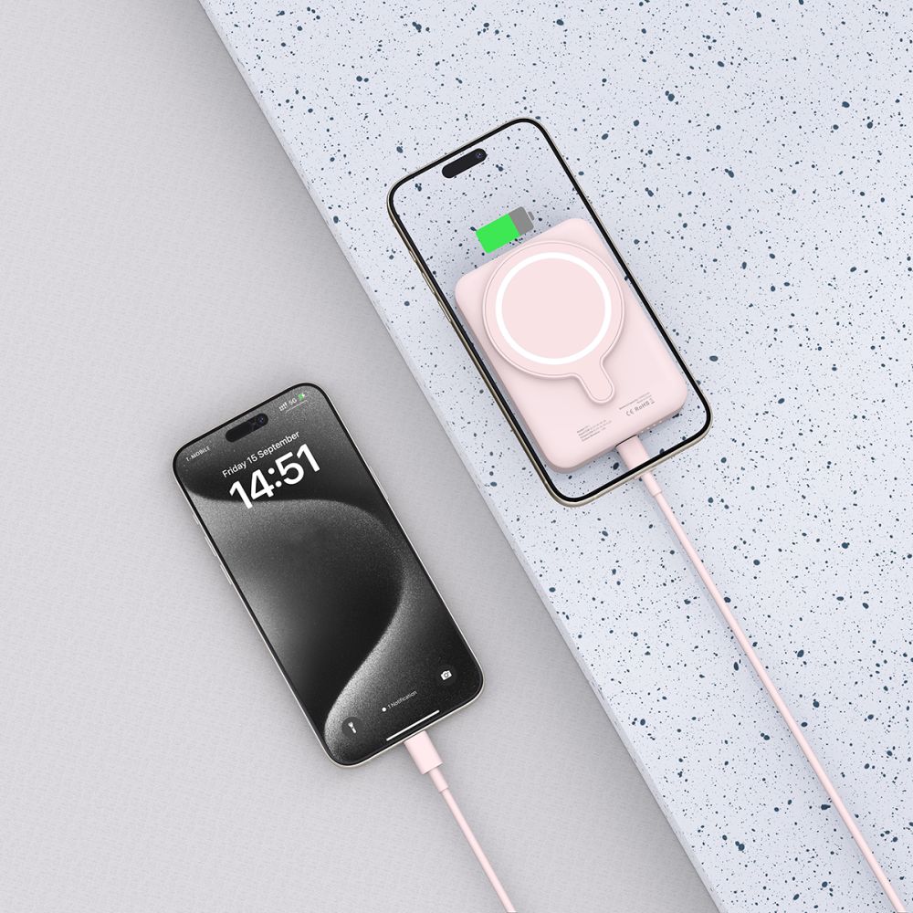 Tech-Protect PB11 Lifemag MagSafe power bank 10000mAh ροζ - Image 6