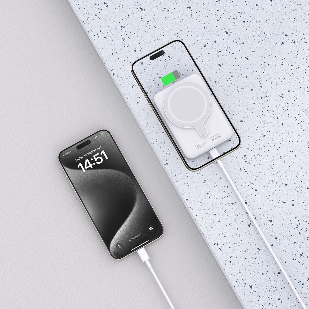 Tech-Protect PB11 Lifemag MagSafe power bank 10000mAh λευκό - Image 6