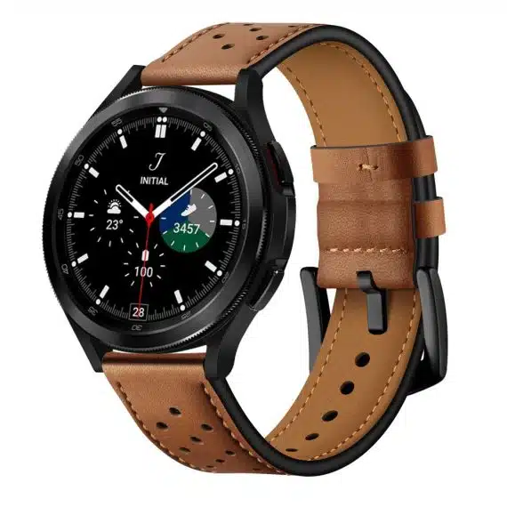 Tech-Protect δερμάτινο Samsung Galaxy Watch 4 / 5 / 5 Pro / 6 / 7 / FE καφέ