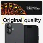 Spigen - Optik.tR EZ Fit Pro Camera Glass (2 pack) - iPhone 16 / iPhone 16 Plus - Black - Image 8