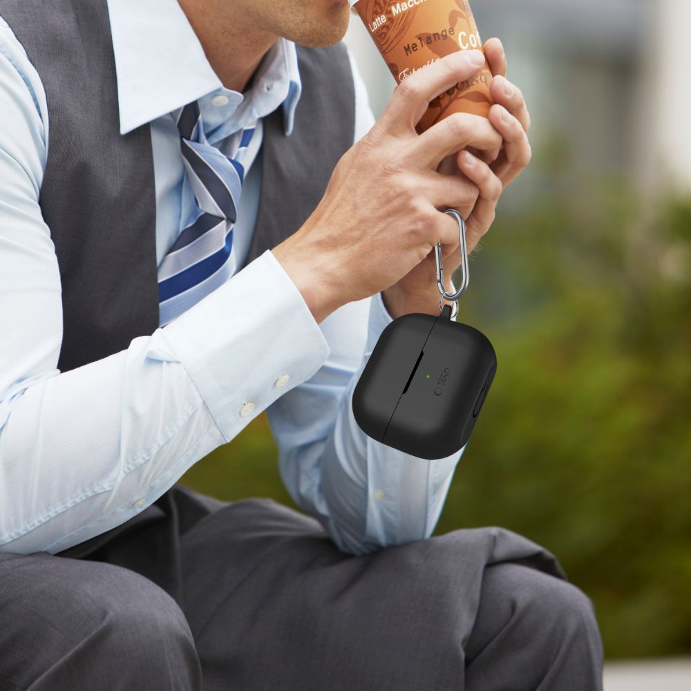 Tech-Protect σιλικόνη γάντζος Samsung Galaxy Buds 3 / 3 Pro καφέ latte - Image 7