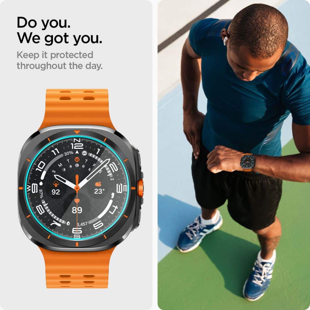 Spigen Glass.TR ”EZ-FIT” 2-pack Galaxy Watch Ultra (47 mm) διαφανές - Image 8