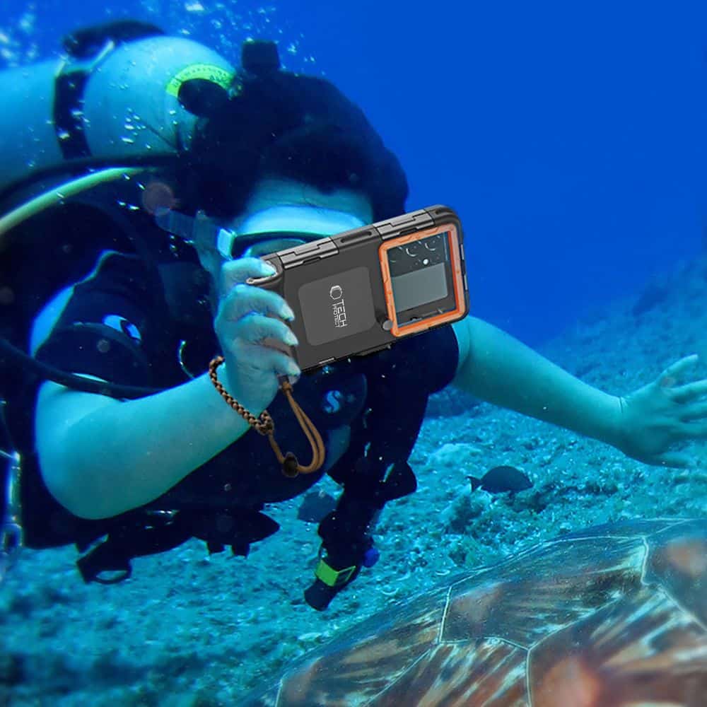 Tech-Protect αδιάβροχη θήκη κατάδυσης IPX8 μαύρη/πορτοκαλί - Image 7