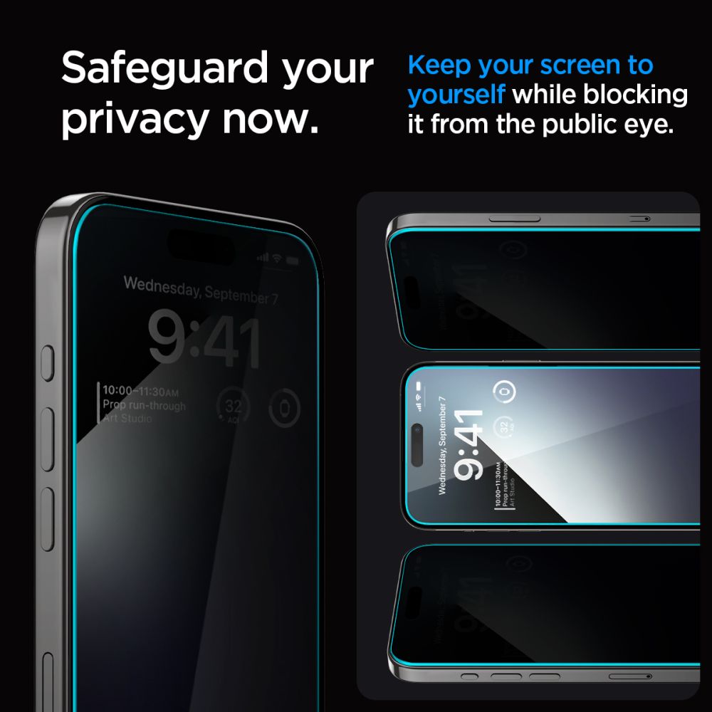 Spigen γυαλί προστασίας Glas.TR "EZ Fit" iPhone 15 Plus Privacy - Image 6