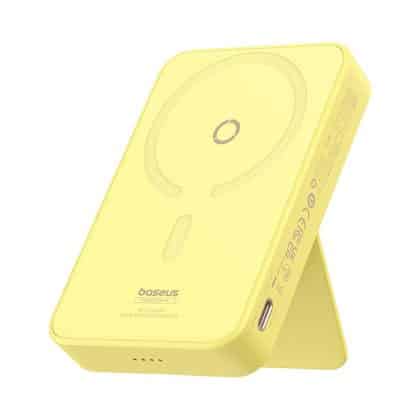 Baseus - Power Bank MagPro Μαγνητική PPCXZ05 (P10064101Y23-00) - USB-C, 5000mAh, 20W, MagSafe, Καλώδιο Type-C, 3A, 30cm - Κίτρινο