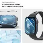 Spigen υβριδικό γυαλί Elite Shield "EZ Fit" 2-pack Apple Watch 10 (42 mm) διαφανές - Image 9