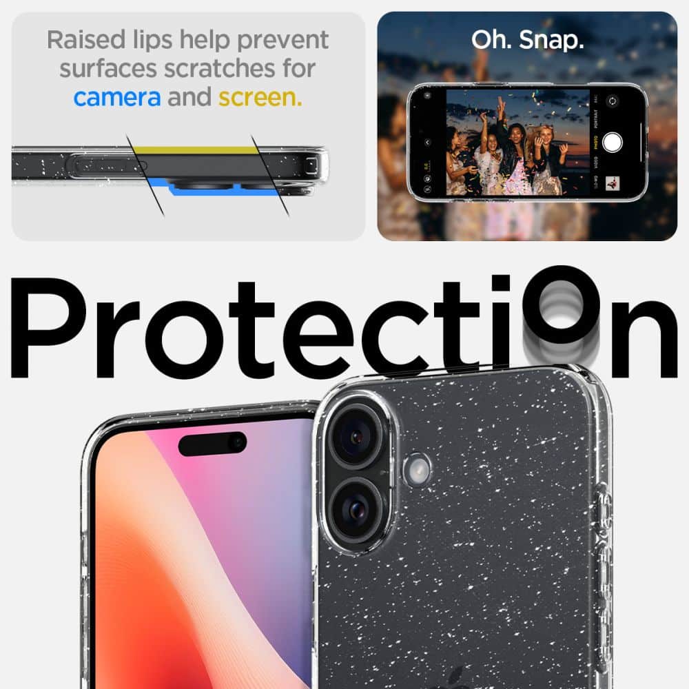 Spigen Liquid Crystal Glitter - θήκη για Apple iPhone 16 - Διάφανο - Image 8