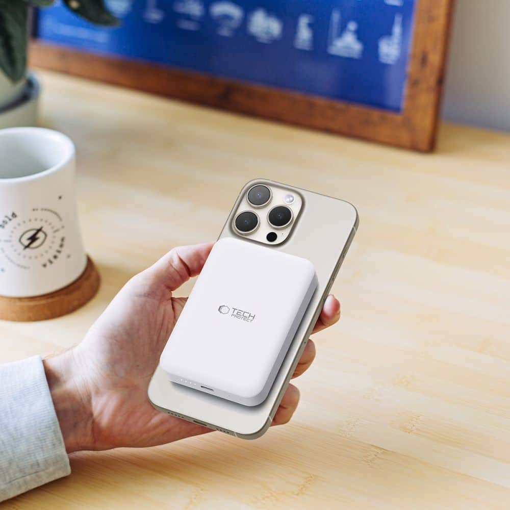 Tech-Protect PB11 Lifemag MagSafe power bank 10000mAh λευκό - Image 8