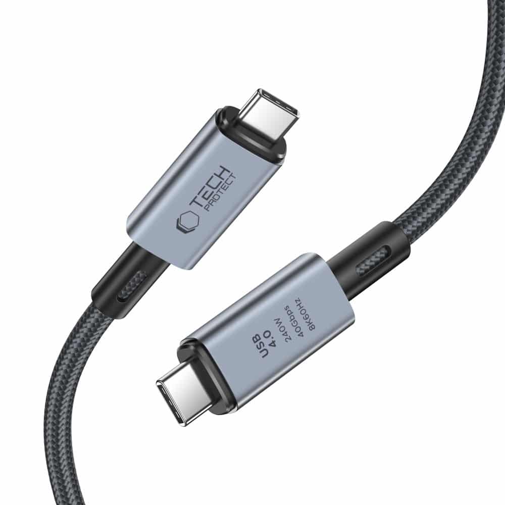 Tech-Protect Ultraboot Max USB 4.0 8K 40Gbps Type-C καλώδιο PD240W 100CM γκρι - Image 2