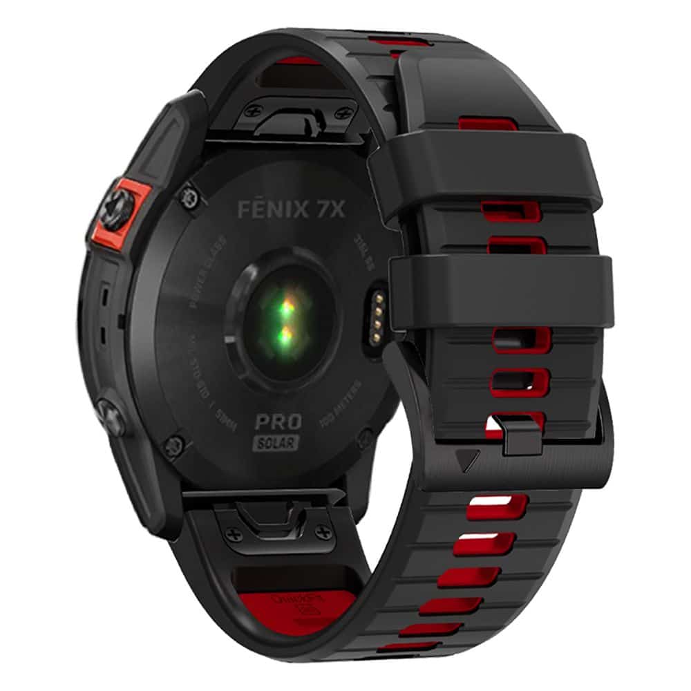Tech-Protect Iconband Pro Garmin Fenix 3 / 5X / 3HR / 5X Plus / 6X / 6X Pro / 7X μαύρο/κόκκινο - Image 3