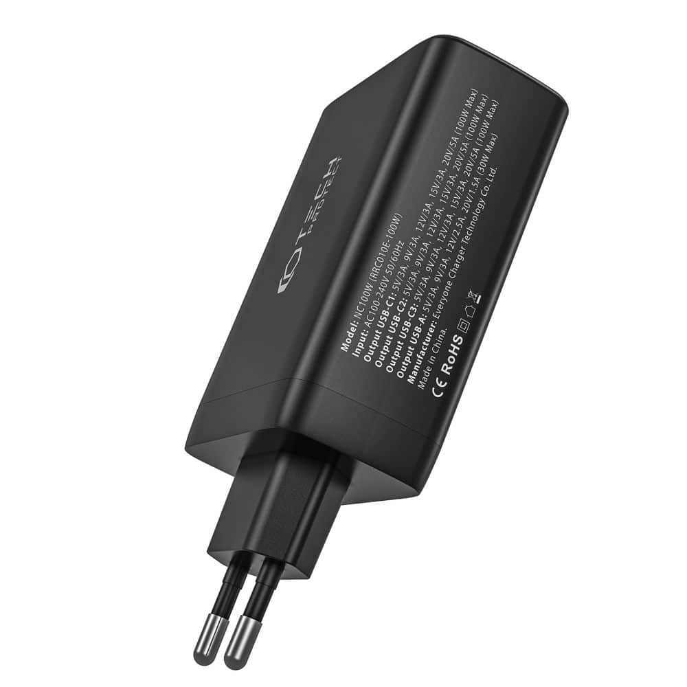 Tech-Protect φορτιστής 4 θυρών NC100W-GAN PD100W/QC3.0 λευκός - Image 4