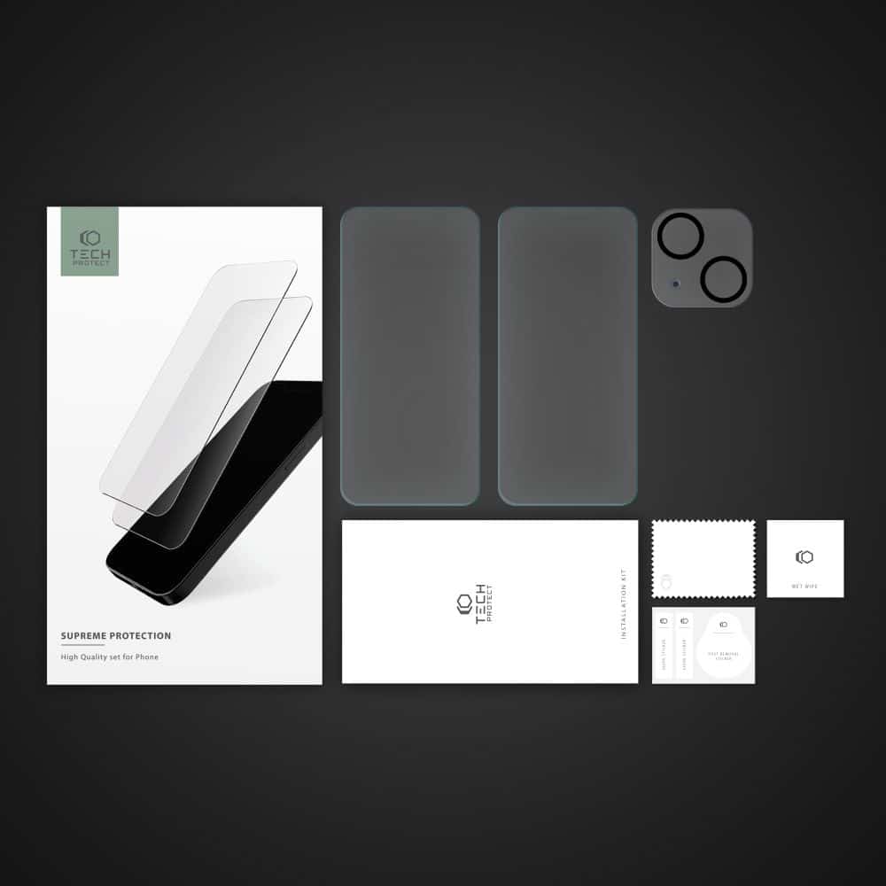 Tech-Protect tempered glass set iPhone 15 διαφανές - Image 5