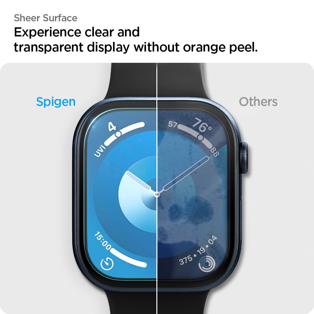 Spigen υβριδικό γυαλί Elite Shield "EZ Fit" 2-pack Apple Watch 10 (42 mm) διαφανές - Image 10