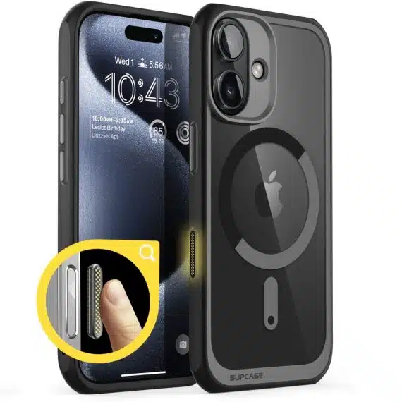 Supcase Unicorn Beetle Slim Clear - Apple iPhone 16 - Μαύρο