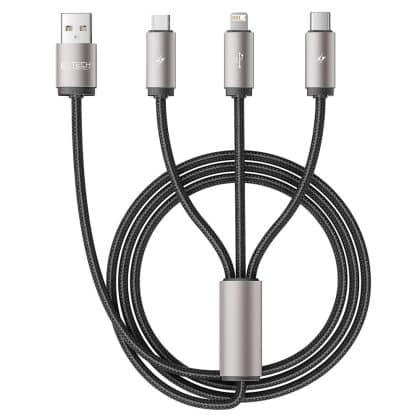 Tech-Protect καλώδιο 3 σε 1 Lightning & Type-C & Micro-USB 3.5A 100CM γκρι