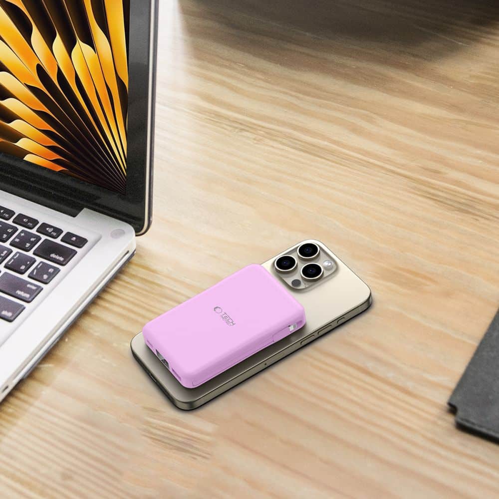 Tech-Protect PB31 Lifemag Magsafe power bank 10000mAh λεβάντα - Image 9