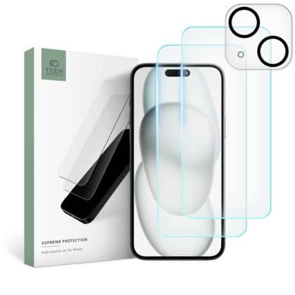 Tech-Protect tempered glass set iPhone 15 διαφανές