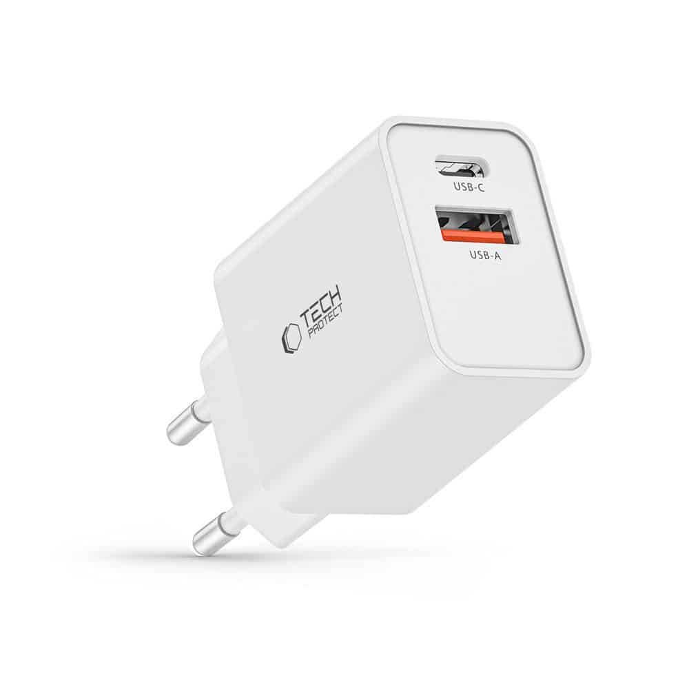 Tech-Protect φορτιστής NC30W 2 θυρών PD30W/QC3.0 λευκός - Image 2