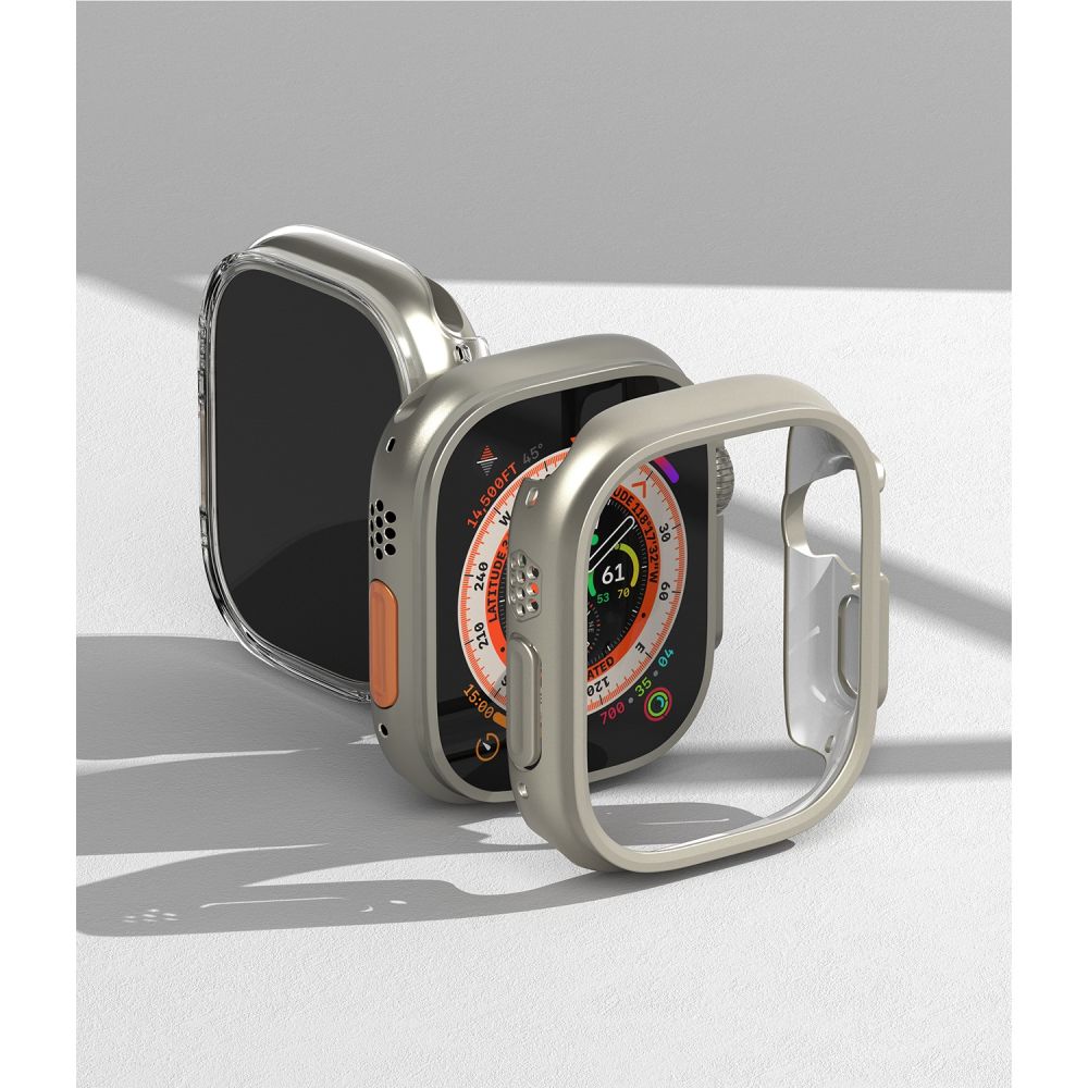 RINGKE Slim 2-pack Apple Watch Ultra 1 / 2 (49 mm) διαφανές & τιτάνιο γκρι - Image 9