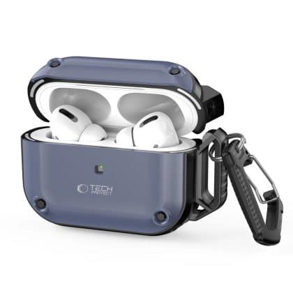 Tech-Protect Rough Hook Apple AirPods Pro 1 / 2 ατσάλινο μπλε
