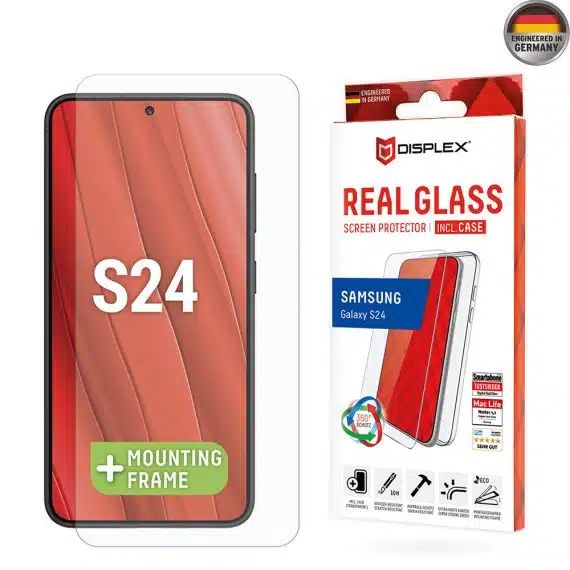 Displex Cover για Samsung Galaxy S24 - Real Glass + Θήκη - Διαφανές