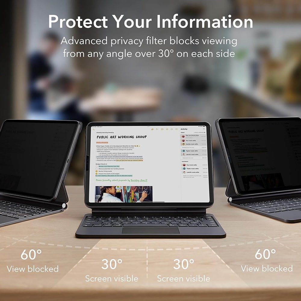 ESR κάλυμμα για iPad Pro 12.9 (2018 / 2020 / 2021 / 2022) - Μαγνητική προστασία οθόνης - Ιδιωτικότητα - Image 3
