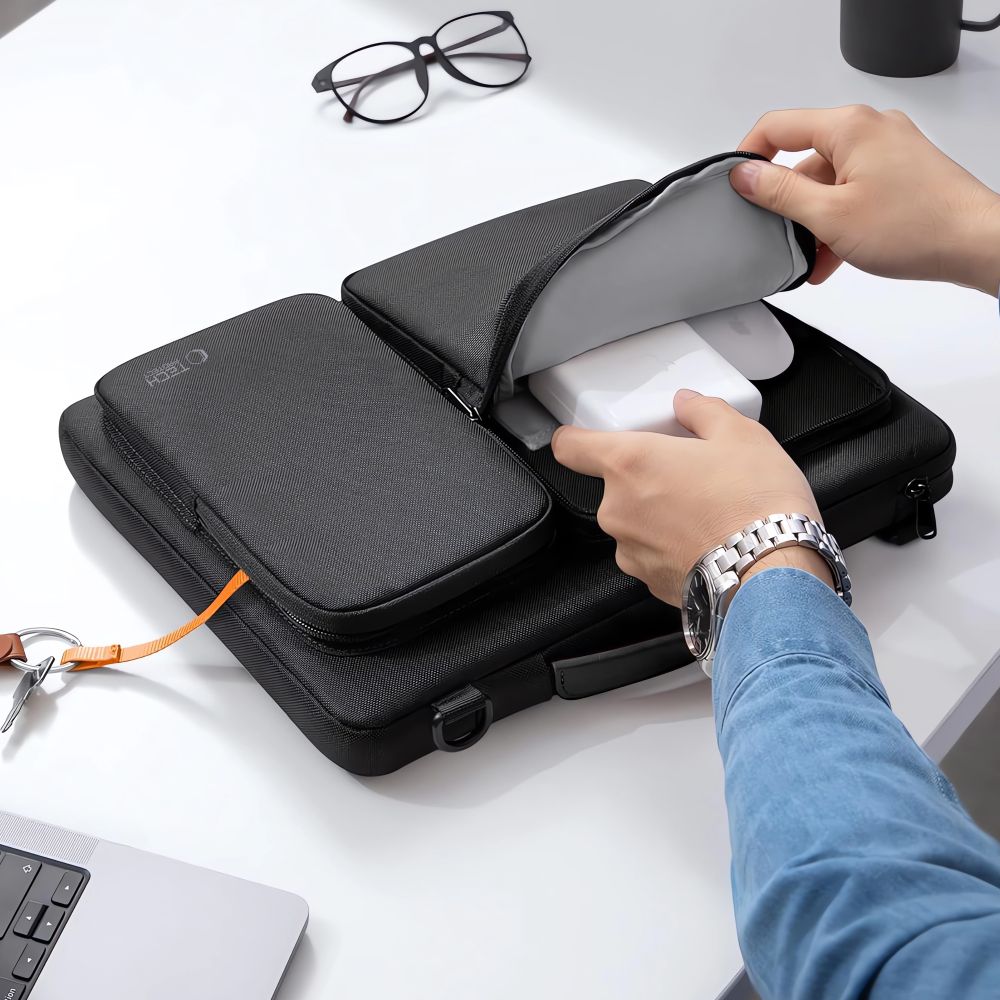 Tech-Protect τσάντα Defender για λάπτοπ 13-14 μαύρη - Image 9