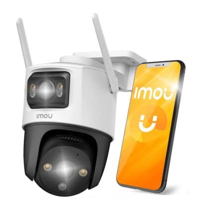Imou 10MP Wi-Fi κάμερα επιτήρησης με γρήγορη ανίχνευση και ειδοποίηση - Εξωτερική κάμερα Cruiser Dual (IPC-S7XP-10M0WED-0360B) - Λευκή