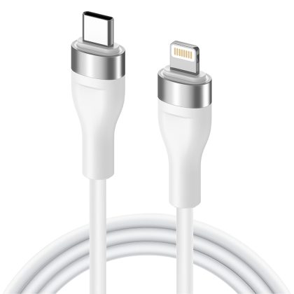 Lito καλώδιο δεδομένων με βύσματα Type-C, Lightning 60W, 1.2m - Λευκό