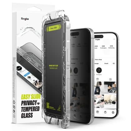 Ringke Προστασία Οθόνης για iPhone 16 Plus / iPhone 15 Plus (σετ 2) - Easy Slide Tempered Glass - Privacy