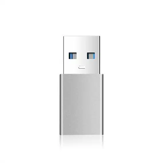 Fixed USB 3.0 σε Type-C αντάπτορας, 5Gbps, 2.4A, αλουμίνιο - Γκρι