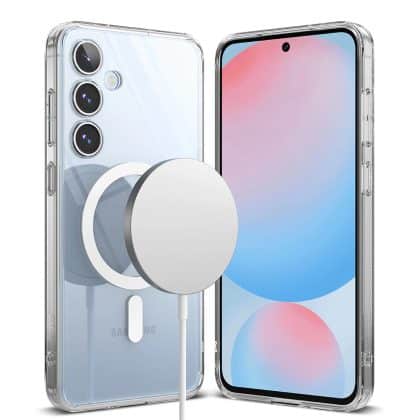 Ringke Silicone Magnetic MagSafe - θήκη για Samsung Galaxy S24 FE - Διάφανο