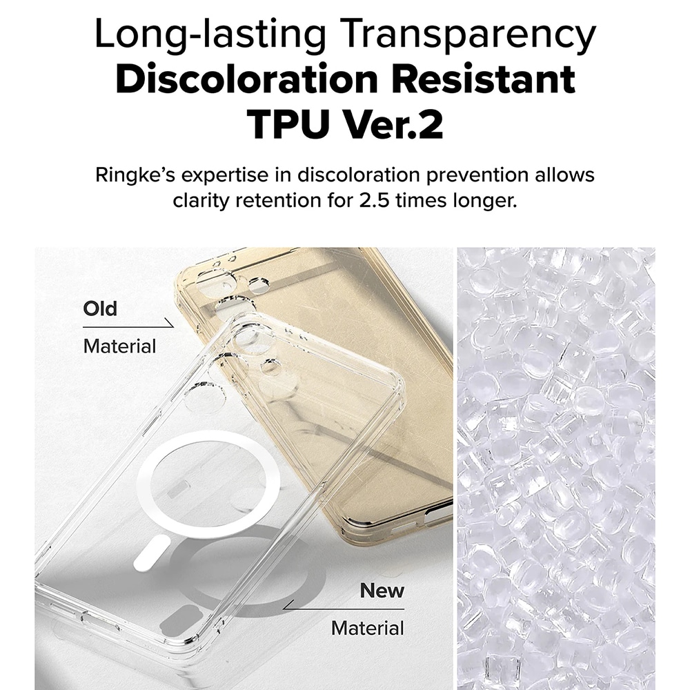 Ringke Silicone Magnetic MagSafe - θήκη για Samsung Galaxy S24 FE - Διάφανο - Image 2