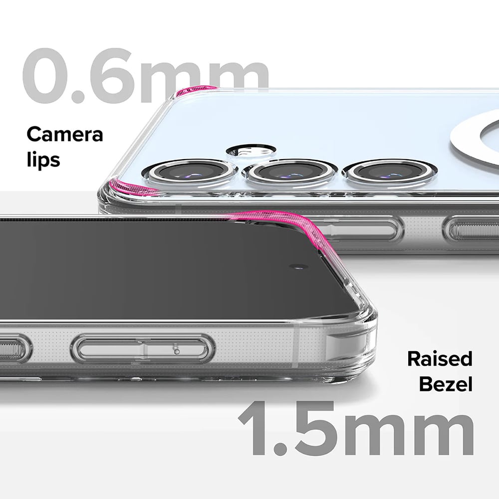 Ringke Silicone Magnetic MagSafe - θήκη για Samsung Galaxy S24 FE - Διάφανο - Image 3