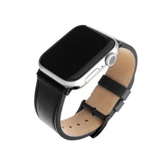 Apple Strap για Apple Watch 1/2/3/4/5/6/7/8/SE/Ultra (42/44/45/46/49mm) - Σταθερή Δερμάτινη Ζώνη - Μαύρο