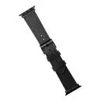 Apple Strap για Apple Watch 1/2/3/4/5/6/7/8/SE/Ultra (42/44/45/46/49mm) - Σταθερή Δερμάτινη Ζώνη - Μαύρο - Image 2