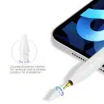 Techsuit stylus για ταμπλέτα, Bluetooth, Type-C, 130mAh, απόρριψη παλάμης, αίσθηση πίεσης κλίσης - Λευκό - Image 5